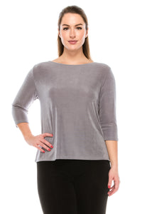 Jostar Women's Non Iron Quarter Sleeve Scoop Top-134AY-QRS1 - Jostar Online