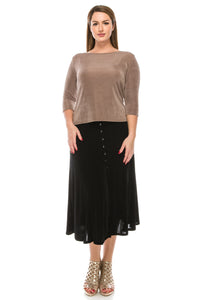 Jostar Women's Non Iron Quarter Sleeve Scoop Top-134AY-QRS1 - Jostar Online