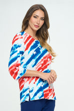 Load image into Gallery viewer, Plus Size Stretchy Merrow Top Quarter Sleeve -158BN-QXP1-W384
