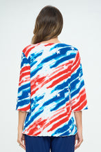 Load image into Gallery viewer, Plus Size Stretchy Merrow Top Quarter Sleeve -158BN-QXP1-W384
