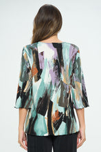 Load image into Gallery viewer, Plus Size Stretchy Merrow Top Quarter Sleeve -1058BN-QXP1-W379
