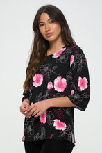 Load image into Gallery viewer, Plus Size Stretchy Merrow Top Quarter Sleeve -1058BN-QXP1-W380
