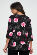Load image into Gallery viewer, Plus Size Stretchy Merrow Top Quarter Sleeve -1058BN-QXP1-W380
