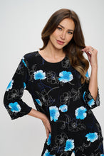 Load image into Gallery viewer, Plus Size Stretchy Merrow Top Quarter Sleeve -1058BN-QXP1-W380
