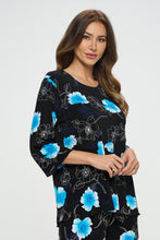 Load image into Gallery viewer, Plus Size Stretchy Merrow Top Quarter Sleeve -1058BN-QXP1-W380
