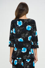 Load image into Gallery viewer, Plus Size Stretchy Merrow Top Quarter Sleeve -1058BN-QXP1-W380
