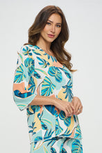 Load image into Gallery viewer, Plus Size Stretchy Merrow Top Quarter Sleeve -1058BN-QXP1-W390
