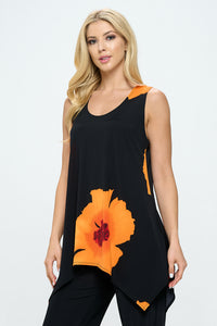 Plus Size HIT Shark Bite Hem Tank-2057HT-TXP1-W113