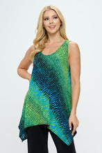 Load image into Gallery viewer, Plus Size HIT Shark Bite Hem Tank-2057HT-TXP1-W182
