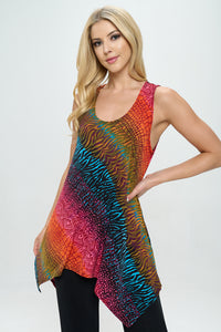Plus Size HIT Shark Bite Hem Tank-2057HT-TXP1-W182