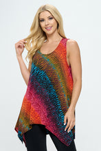 Load image into Gallery viewer, Plus Size HIT Shark Bite Hem Tank-2057HT-TXP1-W182
