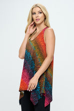 Load image into Gallery viewer, Plus Size HIT Shark Bite Hem Tank-2057HT-TXP1-W182
