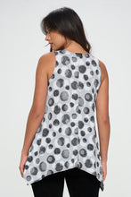 Load image into Gallery viewer, Circle of Elegance HIT Shark Bite Hem Tank- 2057HT-TRP1-W376
