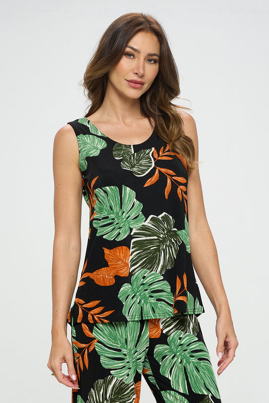 BNS Print Sleeveless Tank Top-2060BN-TRP1-W389