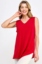 Load image into Gallery viewer, Plus Size HIT Solid Point V-Neck Tank Top-261HT-TXS1
