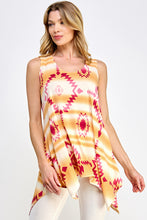 Load image into Gallery viewer, Sunset Southwest HIT Shark Bite Hem Tank- 2057HT-TRP1-W365
