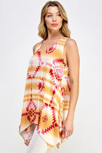 Load image into Gallery viewer, Sunset Southwest HIT Shark Bite Hem Tank- 2057HT-TRP1-W365
