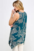 Load image into Gallery viewer, Tropical Hibiscus HIT Shark Bite Hem Tank- 2057HT-TRP1-W350
