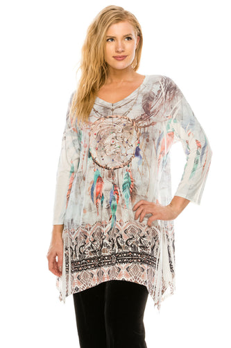 Jostar Women's HIT V-Neck Binding Top 3/4 Sleeve Sublimation Plus, 313HT-QXU-R-U175 - Jostar Online