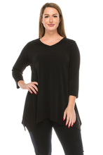 Load image into Gallery viewer, Jostar Women&#39;s HIT V-Neck Quarter Sleeve Binding Top, 313HT-Q - Jostar Online
