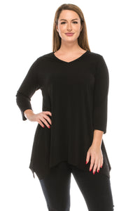 Jostar Women's HIT V-Neck Quarter Sleeve Binding Top, 313HT-Q - Jostar Online