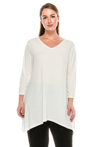Jostar Women's HIT V-Neck Quarter Sleeve Binding Top, 313HT-Q - Jostar Online
