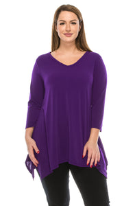 Jostar Women's HIT V-Neck Quarter Sleeve Binding Top, 313HT-Q - Jostar Online
