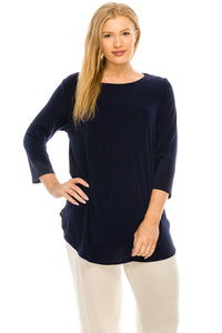 Jostar Women's Stretch Rounded Bottom Tunic Top, 346BN-Q - Jostar Online