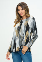 Load image into Gallery viewer, Plus Size BNS V-Neck High and Low Top-3060BN-LXP1-W379

