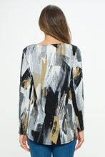 Load image into Gallery viewer, Plus Size BNS V-Neck High and Low Top-3060BN-LXP1-W379
