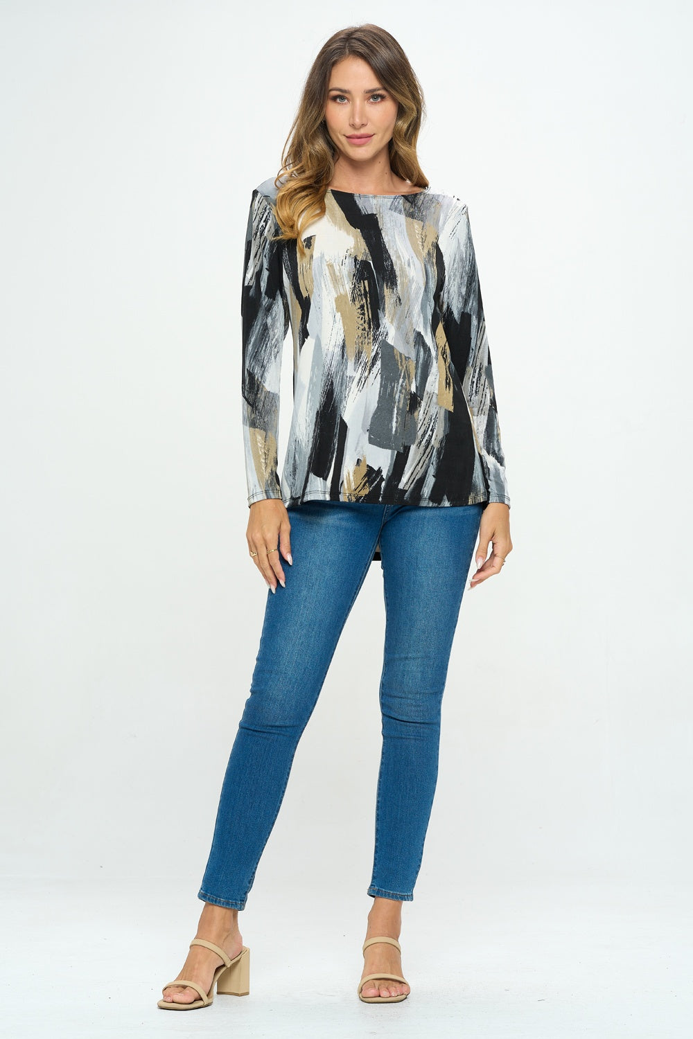 BNS V-Neck High and Low Top-360BN-LRP1-W379