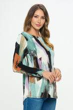Load image into Gallery viewer, Plus Size BNS V-Neck High and Low Top-3060BN-LXP1-W379
