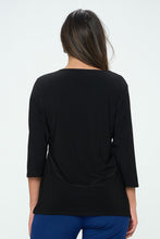 Load image into Gallery viewer, Plus Size HIT Point V-Neck Top-362HT-QXS1
