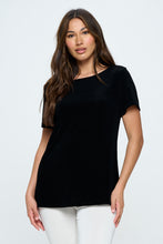 Load image into Gallery viewer, Acetate Boat Neckline Short Sleeve Top- 3068AY-SRS1
