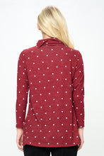 Load image into Gallery viewer, Mir Split Mock Neck Top-371MU-LRP1-W334
