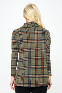 Mir Split Mock Neck Top-371MU-LRP1-W335
