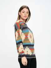 Load image into Gallery viewer, MIR Round Nk Long Sleeve W/ Pocket Top-372MU-LRP1-K-W351
