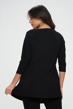 Load image into Gallery viewer, Plus Size HIT Round Neck Tunic W/Pocket-3086HT-QXS1-K
