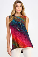 Load image into Gallery viewer, Boat Neckline Print Tank Top-2063HT-TRP1-W182
