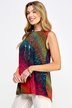Load image into Gallery viewer, Boat Neckline Print Tank Top-2063HT-TRP1-W182
