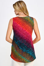 Load image into Gallery viewer, Boat Neckline Print Tank Top-2063HT-TRP1-W182
