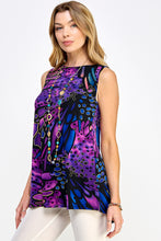 Load image into Gallery viewer, Boat Neckline Print Tank Top-2063HT-TRP1-W207
