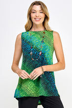 Load image into Gallery viewer, Boat Neckline Print Tank Top-2063HT-TRP1-W182
