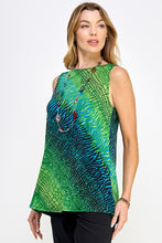 Load image into Gallery viewer, Boat Neckline Print Tank Top-2063HT-TRP1-W182
