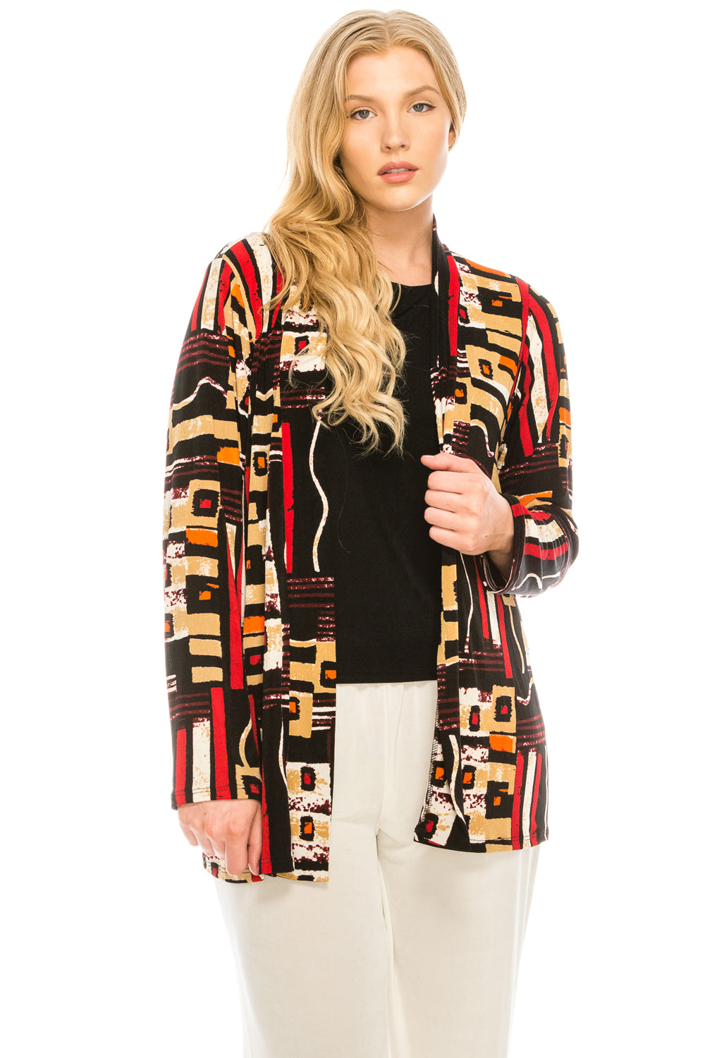 Jostar Women's Stretchy Drape Jacket Long Sleeve Plus, 404BN-LP-W186 - Jostar Online
