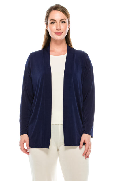 Jostar Women's Stretchy Drape Jacket Long Sleeve No Shoulder Pad Plus, 404BN-LX - Jostar Online