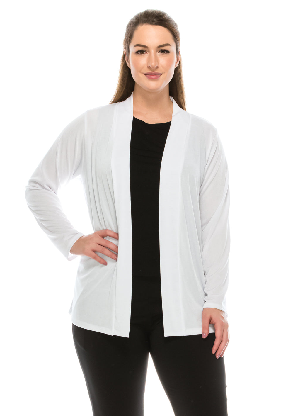 Jostar Women's Stretchy Drape Jacket Long Sleeve No Shoulder Pad Plus, 404BN-LX - Jostar Online