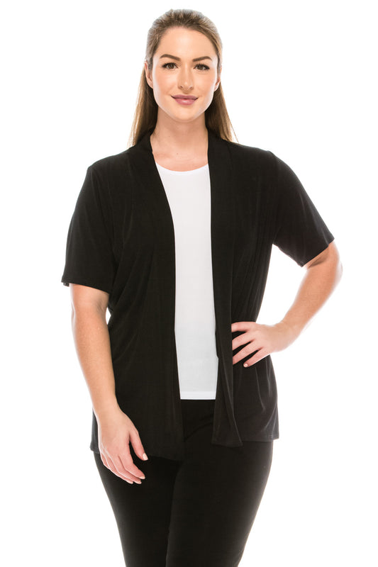 Jostar Women's Stretchy Drape Jacket Short Sleeve Plus No Shoulder Pad, 404BN-SX - Jostar Online
