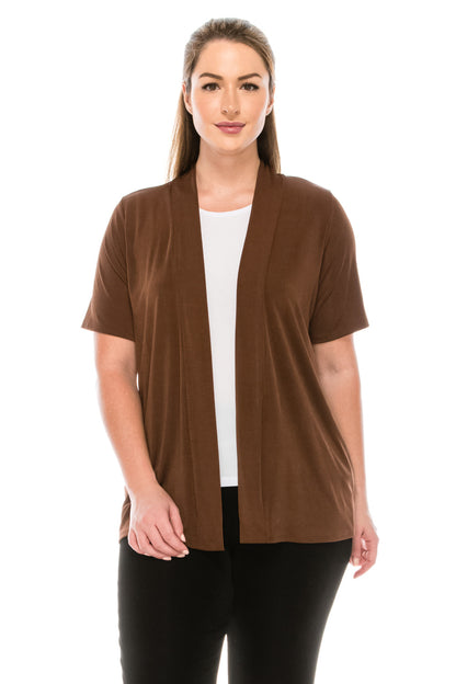 Jostar Women's Stretchy Drape Jacket Short Sleeve Plus No Shoulder Pad, 404BN-SX - Jostar Online