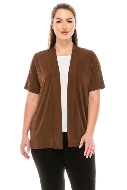 Jostar Women's Stretchy Drape Jacket Short Sleeve No Shoulder Pad, 404BN-S - Jostar Online